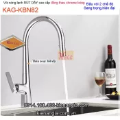 Vòi rửa chén RÚT DÂY nóng lạnh KAG-KBN82