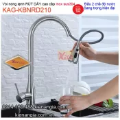 Vòi RÚT DÂY 2 chế độ nước inox sus304 KAG-KBNRD210