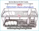 Kệ chén bát 60cm có khay hứng nước inox 304 2 tầng treo Tovashu U6T2