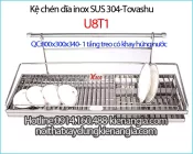 Kệ chén dĩa 80cm treo 1 tầng có khay hứng nước -Tovashu-U8T1