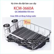 Kệ chén dĩa đặt bàn inox BAO 304 KCM-3660A
