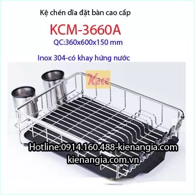 Kệ chén dĩa đặt bàn inox BAO 304 KCM-3660A