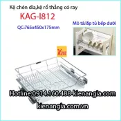 Kệ chén dĩa inox tủ bếp dưới KAG-I812