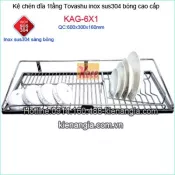 Kệ chén dĩa tủ bếp  60cm sus 304 1 tầng Tovashu KAG-6X1