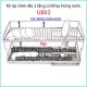 Kệ úp bát đĩa 2 tầng  có khay hứng nước 80cm inox  Tovashu 304-U8X2