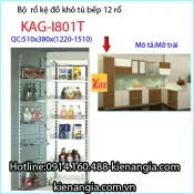 Rổ kệ đồ khô tủ bếp mở  trái KAG-I801T
