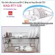 Kệ chén dĩa đa năng inox sus304 2 tầng dài 7 tấc KAG-RT1129