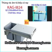 Thùng rác âm có ray kéo KAG-I824