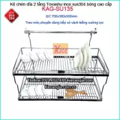Kệ 2 tầng úp chen bát căn hộ chung cư dài 70cm Tovashu KAG-SU135