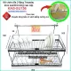 Kệ chén bát 2 tầng sus304 cao cấp treo móc Tovashu KAG-SU136