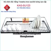 Kệ chén bát treo tường Tovashu bằng inox dài 70cm KAG-SU123