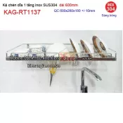 Kệ chén dĩa 1 tầng  inox sus304 dài 6 tấc KAG-RT1137