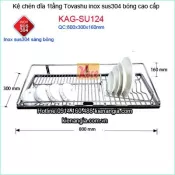 Kệ chén đĩa Tovashu 1 tầng inox sus304 dài 80cm KAG-SU124