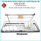 Kệ úp chén dĩa treo móc inox304 cao cấp Tovashu dài 60cm KAG-SU130