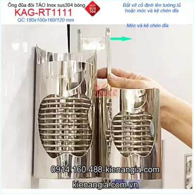 Ống đũa đôi trái táo inox sus304 KAG-RT1111