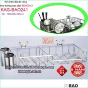 Kệ chén dĩa ống đũa  treo tường inox Bảo KAG-BAO241