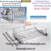 Kệ chén dĩa xoong nồi 900 EUROGOLD âm tủ KAG-ED220