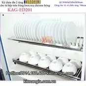 Kệ úp bát đĩa 2 tầng tủ bếp trên 700 EUROGOLD KAG-ED201