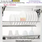 Khay chén dĩa 2 tầng tủ bếp trên 1 mét  EUROGOLD KAG-ED204