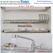 Kệ 3 tầng âm tủ bếp trên 800 KAG-EK402
