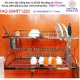 Kệ chén dĩa inox 304 2 tầng đa năng Treo tường dài 60cm KAG-304RT1220