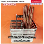 ống đũa đôi vuông inox sus304 bóng dày đẹp KAG-RT1198