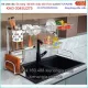 Kệ chén đa năng Tovashu đặt trên bồn rửa chén dài 87cm KAG-304SU275