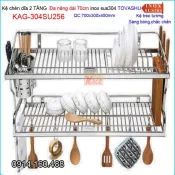 Kệ chén dao thớt ống đũa 2 tầng Tovashu  70cm KAG-304SU256