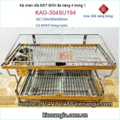 Kệ chén dĩa đa năng đặt bàn 2 tầng 70cm Tovashu-KAG-SU194