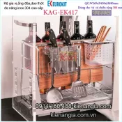 Kệ gia vị dao thớt đa năng âm tủ 30cm KAG-EK417,  khuyến mãi phí lắp đặt trong TPHCM