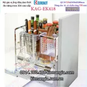 Kệ gia vị dao thớt đa năng âm tủ 35cm KAG-EK418, khuyến mãi phí lắp đặt trong TPHCM