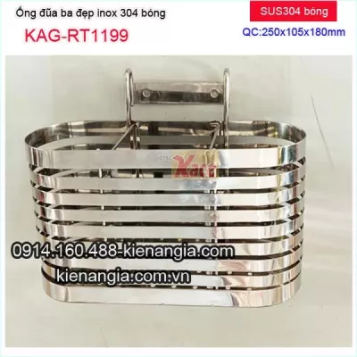 Ống đũa 3 treo tường inox sus304 bóng KAG-RT1199
