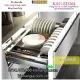 Kệ chén dĩa inox hộp gắn cánh 60cm EUROGOLD-KAG-ED264
