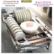 Kệ chén dĩa inox hộp gắn cánh 90cm EUROGOLD-KAG-ED278