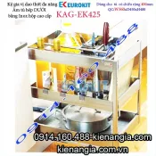 Kệ gia vị đa năng inox hộp  tủ 40cm EUROKITS KAG-EK425, khuyến mãi phí lắp đặt TPHCM