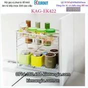 Kệ gia vị tủ 40cm EUROKITS KAG-EK422, khuyến mãi phí lắp đặt TPHCM