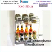 Kệ gia vị,chai lọ âm tủ 35cm EUROKITS KAG-EK421, KM phí lắp đặt TPHCM