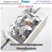 Kệ xoong nồi chén dĩa EUROKIT 80cm KAG-EK428, khuyến mãi lắp đặt TPHCM