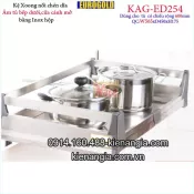 Kệ xoong nồi chén dĩa inox hộp âm tủ 60cm EUROGOLD-KAG-ED254
