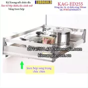 Kệ xoong nồi chén dĩa inox hộp âm tủ 70cm EUROGOLD-KAG-ED255