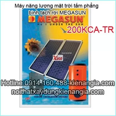Máy NLMT tấm phẳng bình rời Megasun 200KCA-TR