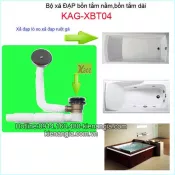 Xả bồn tắm nằm,xả đạp lò xo bồn tắm dài KAG-XBT04