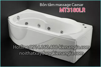 Bồn tắm dài massage CAESAR MT3180LR chân yếm