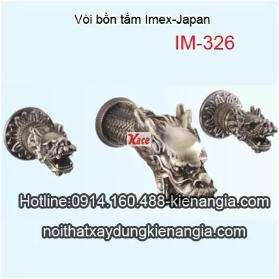 Vòi bồn tắm ,vòi lavabo âm tường bằng đồng Imex-Japan IM-326