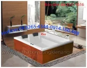 Bồn tắm đôi chữ nhật Acrylic Euroca EU1-1616