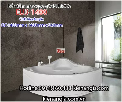 Bồn tắm góc massage EUROCA Acrylic EU3-1400