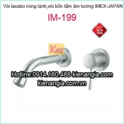 Vòi lavabo âm tường,vòi bồn tắm nóng lạnh inox-304-IMEX-IM199