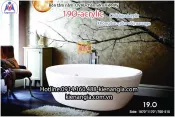 Bồn tắm oval Việt Mỹ chân yếm acrylic 19O