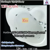 Bồn góc xây Việt Mỹ phòng tắm nhỏ acrylic 12H