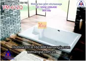 Bồn tắm xây hình chữ nhật Việt Mỹ VM612Q1